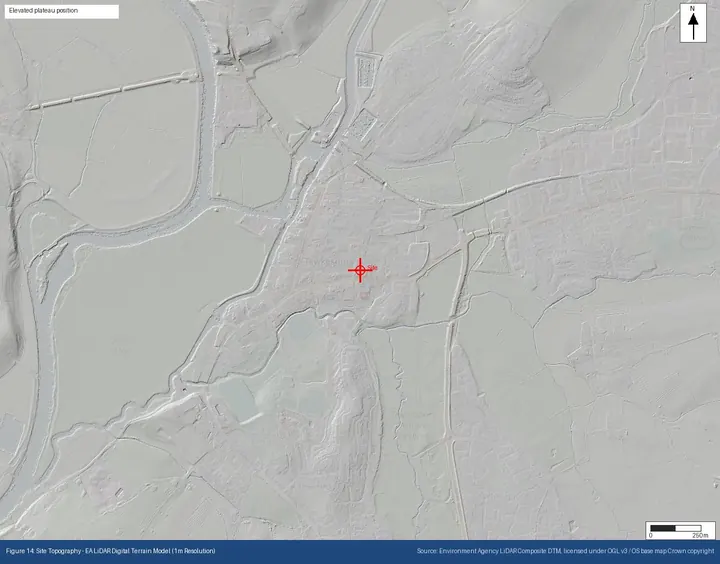 Figure 14 · LiDAR terrain, Tewkesbury sample report