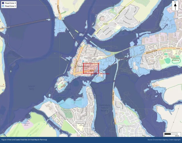 Figure 4 · Flood zones across the boundary